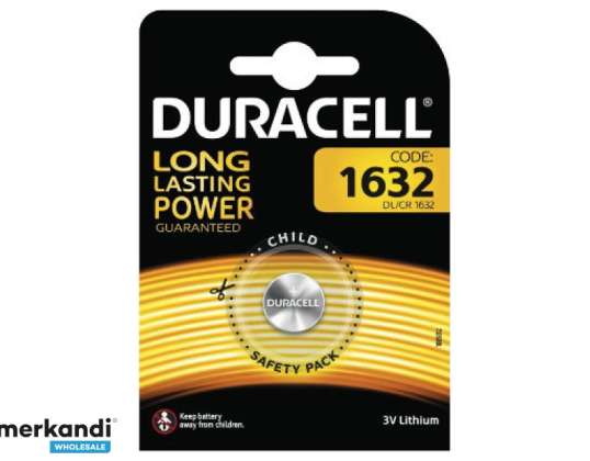 "Duracell" akumuliatoriaus ličio sagos formos elementų baterija CR1632 3V lizdinė plokštelė (1 pakuotė) 007420