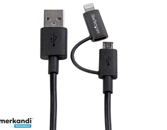 STARTECH Apple Lightning Micro USB to USB cable iPhone iPad 1m LTUB1MBK
