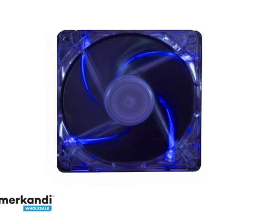 Xilence PC-kotelon tuuletin C kotelon tuuletin 120mm Läpinäkyvä sininen LED XPF120. TBL
