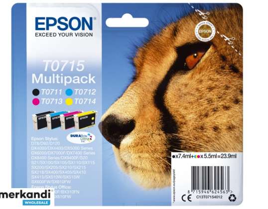 Epson blæk gepard DURABrite Multipack D78 C13T07154012