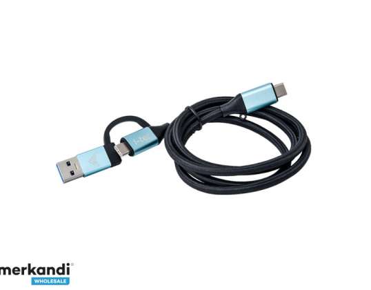 I TEC USB C auf USB C Kabel mit integriertem USB 3.0 Ad. 1m C31USBCACBL