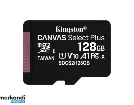 Kingston MicroSDXC 128GB + adapterio drobė Select Plus SDCS2/128GB