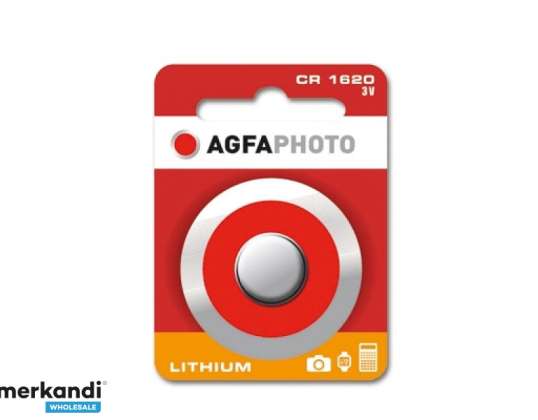 AGFAPHOTO Batterie Lithium Knopfzelle CR1620 3V Blister (1-Pack) 150-803456