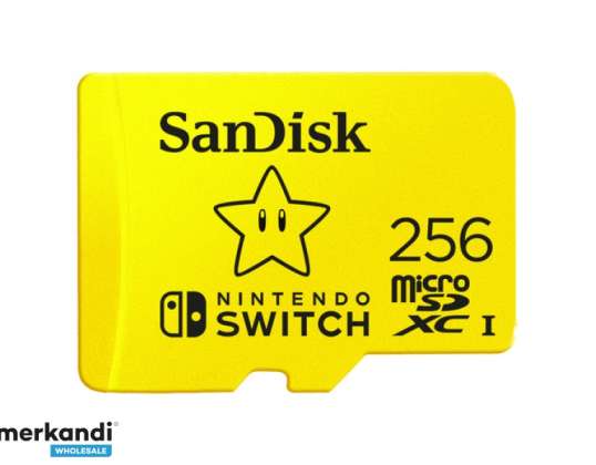SANDISK MicroSDXC de 256 GB para Nintendo Switch R100 / W90 - SDSQXAO-256G-GNCZN