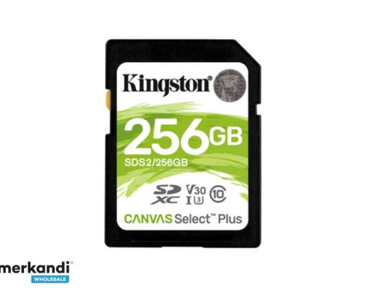 Kingston lerret Velg Plus SDXC 256GB klasse 10 UHS-I SDS2/256GB