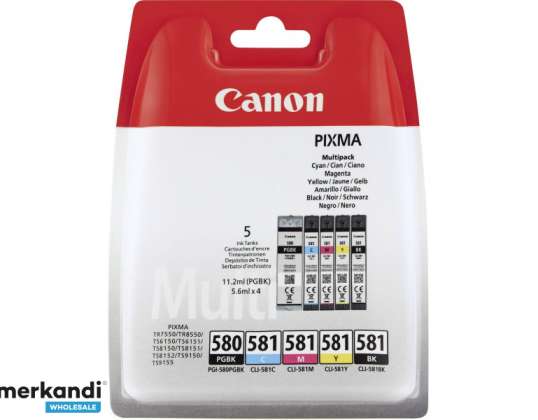 Canon-inkt op pigmentbasis Zwart Cyaan Magenta Geel Canon Pixma TS6150 - TS6151 - TS8150 - TS8151