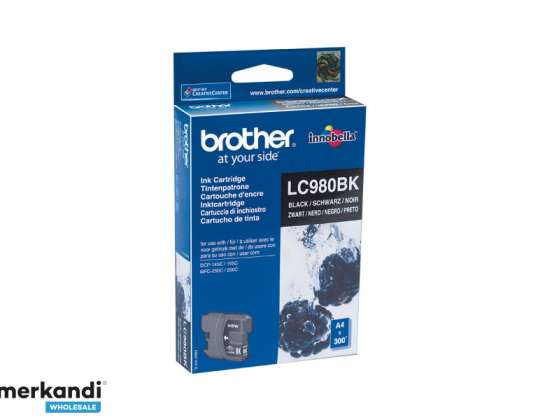 Brother oriģinālā tintes kasetne - melna - 6 ml LC980BK