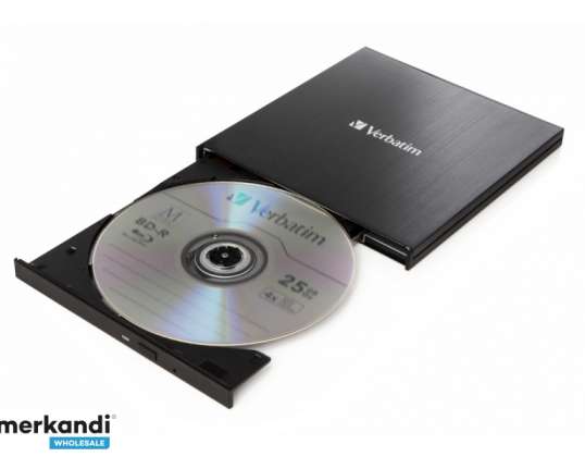 Verbatim DVW ext. Slimline USB3.1 Type C Blu-ray Brenner külső kiskereskedelem 43889