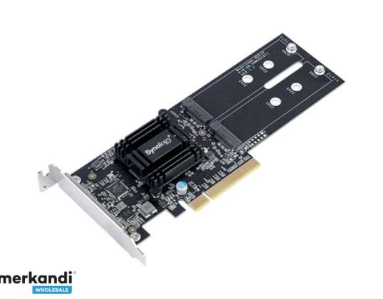 Synologi NAS M2D18-adapter for dobbel M.2 SATA SSD NVMe M2D18