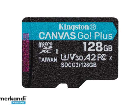 Kingston Canvas Go Plus MicroSDXC 128 GB μονό πακέτο SDCG3 / 128GBSP
