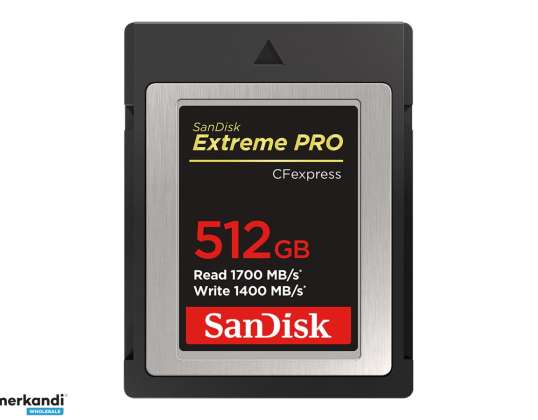 SanDisk CF Express Extreme PRO 512 Go R1700 Mo / W1400 Mo SDCFE-512G-GN4NN