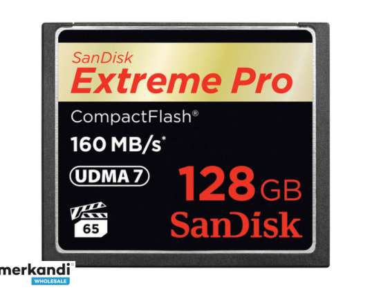 Sandisk 128 GB CF EXTREME Pro 160 MB / s kiskereskedelem - SDCFXPS-128G-X46
