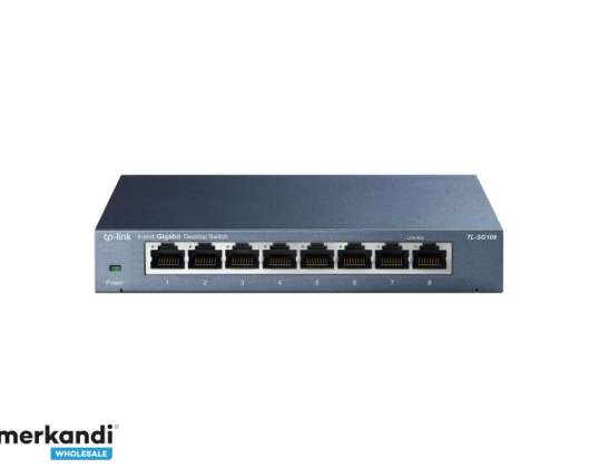 Chave TP-LINK 8xGBit Managed Metallg. - TL-SG108PE