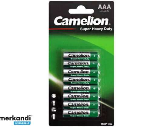 Batarya Camelion Süper Ağır Hizmet Yeşil R03 Mikro AAA (8 adet)