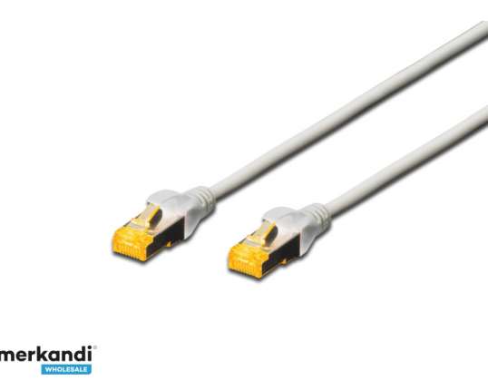 Patch kabel CAT6a RJ45 S/FTP længde 3 m, farve grå AWG 26/7, Cu, Digitus