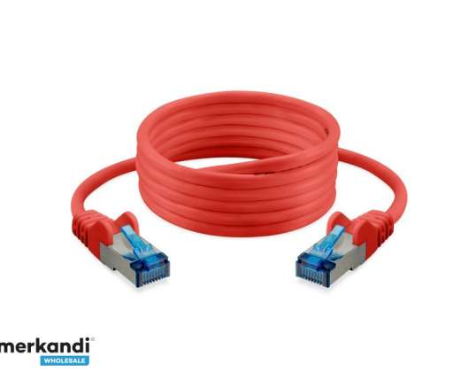 Cavo patch CAT6a RJ45 S/FTP 0 5m rosso 75711 0.5R