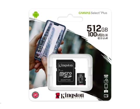Kingstoni lõuend Select Plus MicroSDXC 512GB UHS-I SDCS2/512GB