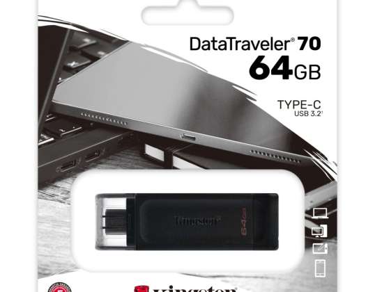 Kingston DataTraveler 70 64GB USB FlashDrive 3.0 DT70/64GB