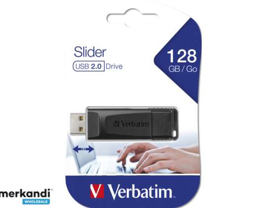 Флэш-накопитель Verbatim USB 128 ГБ Store n Go Slider USB2.0 49328