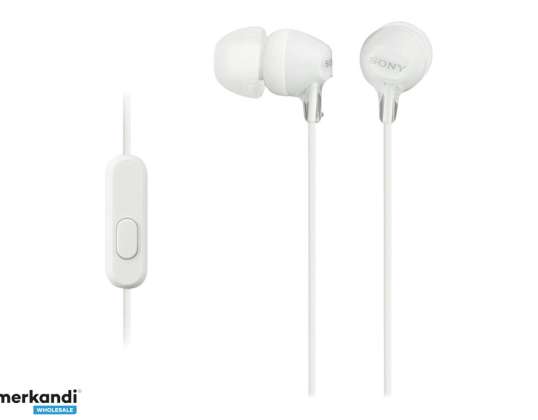 Słuchawki Sony MDR-EX15APW z mikrofonem Białe MDREX15APW.CE7