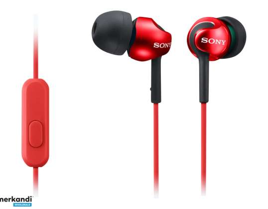 Slušalke Sony MDR-EX110APR z mikrofonom Red MDREX110APR. CE7