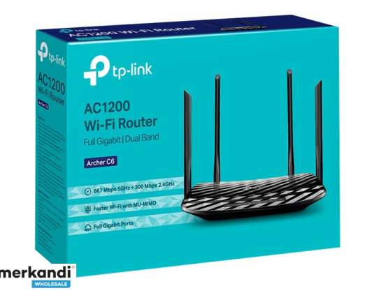 TP Link Wireless Router Archer C6 Max. 867 Mbit/s ARCHER C6