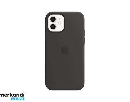 Silikonové pouzdro Apple iPhone 12/12 Pro s MagSafe - černé - MHL73ZM / A