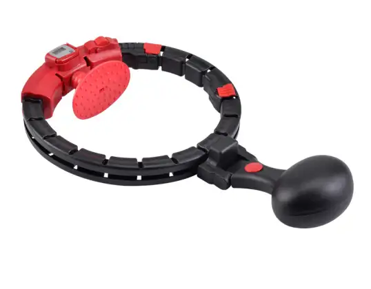 Reguliuojamas hula žiedas su kišene (raudona-juoda)