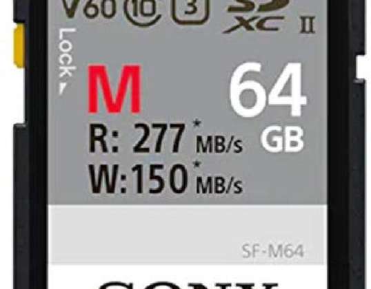 Sony SDXC M серії 64GB UHS-II Клас 10 U3 V60 - SF64M