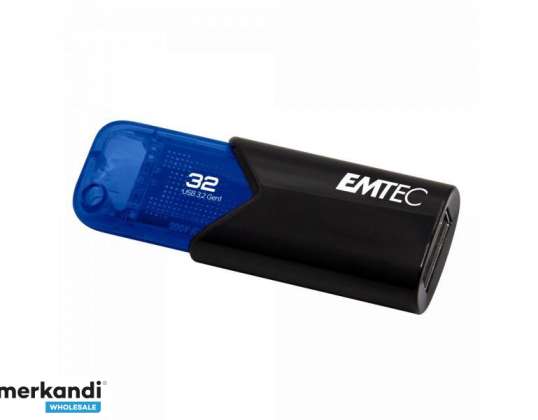 USB FlashDrive 32GB EMTEC B110 Click Easy (Blauw) USB 3.2