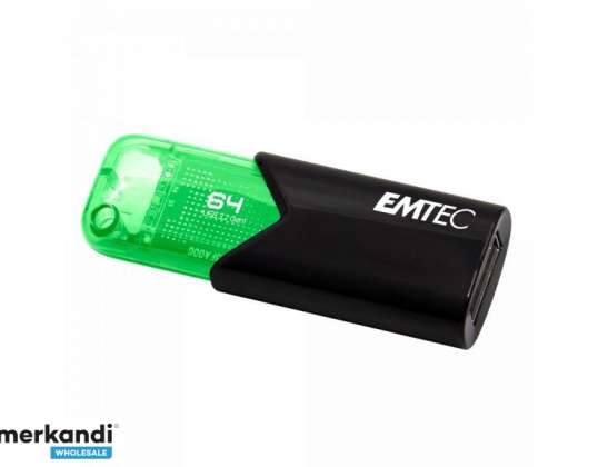 USB FlashDrive 64GB EMTEC B110 Click Easy (Groen) USB 3.2