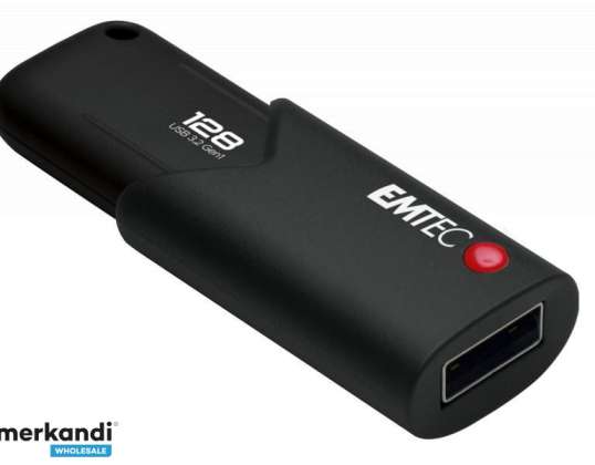 USB FlashDrive 128GB EMTEC B120 Klõpsake nuppu Secure USB 3.2 (100MB/s)