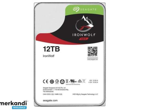 Seagate NAS HDD IronWolf - 3,5 pollici - 12000 GB - 7200 giri/min ST12000VN0008