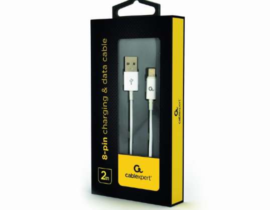 CableXpert Lightning USB A Cable 2m Weiss CC USB2P AMLM 2M W