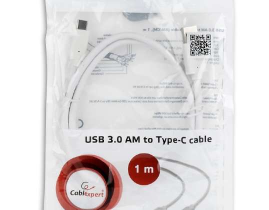 CaboXpert USB 3.0 para Cabo Tipo C AM/CM 1m CCP-USB3-AMCM-1M-W