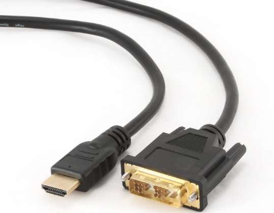CableXpert HDMI till DVI-kabel med guldpläterad 4,5 m CC-HDMI-DVI-15