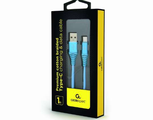 CableXpert USB Type-C kabel med metalstik 1.8m CC-USB2B-AMCM-1M-VW