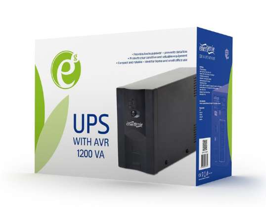 Zasilacz UPS EnerGenie 1200 VA z zasilaczem AVR UPS-PC-1202AP