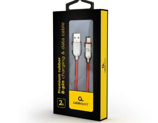 CableXpert 8 pin charging and data cable 2 m Red CC USB2R AMLM 2M R