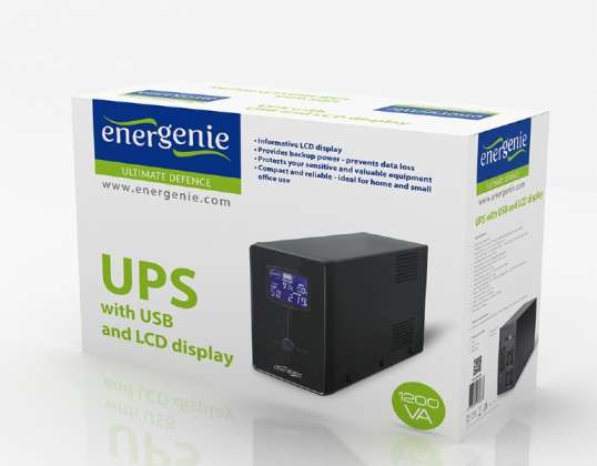 Ups EnerGenie 1200VA cu LCD EG-UPS-033