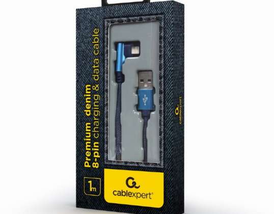 CableXpert 8-Pin Cable 1 m Angle Plug CC-USB2J-AMLML-1M-BL