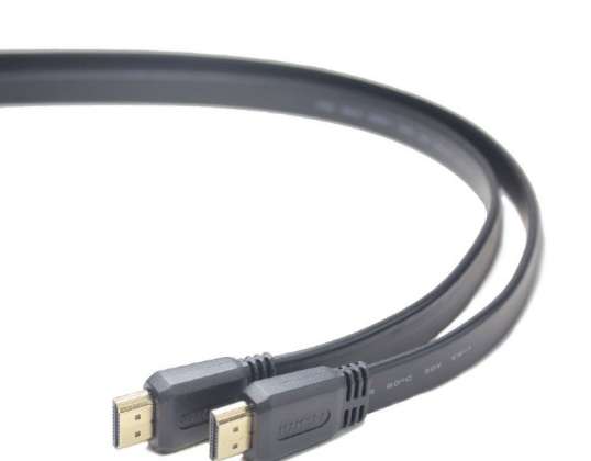 CableXpert HDMI samec-samec plochý kabel 1m CC-HDMI4F-1M