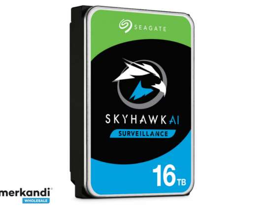 Жесткий диск Seagate для видеонаблюдения SkyHawk AI — 3,5 дюйма — 16000 ГБ — 7200 об/мин