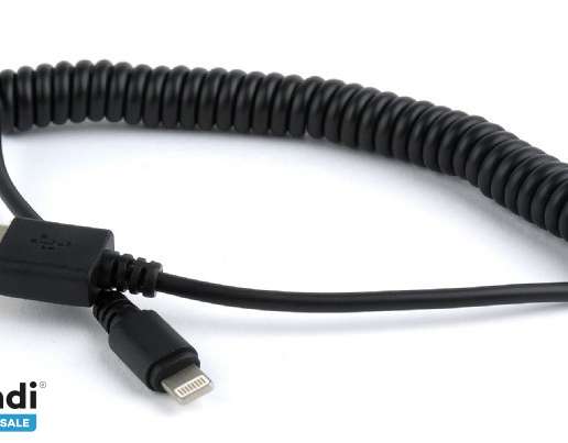 KabelXpert gedraaide Lightning USB-kabel 1,5 m CC-LMAM-1,5 M