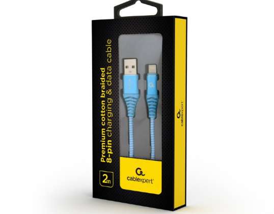 CableXpert 8-pin cable with metal connectors 2 m CC-USB2B-AMLM-2M-VW