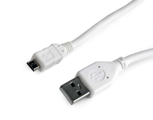 CableXpert Micro-USB-kabel 0,5 m CCP-mUSB2-AMBM-W-0,5 mio.