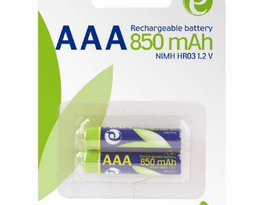 EnerGenie Ni-MH AAA Batterij 850 mAh Pack van 2 EG-BA-AAA8R-01