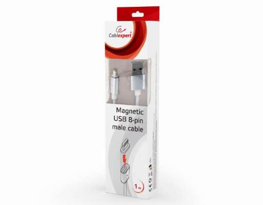 CableXpert USB combo kabel met magneet. Aansluitingen 1m CC-USB2-AMLMM-1M