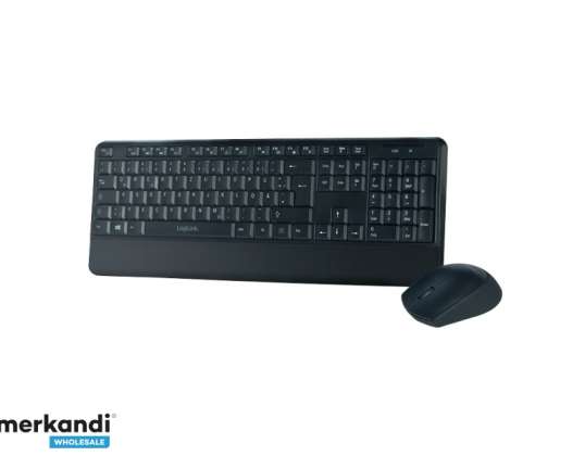 LogiLink Wireless Keyboard - RF Wireless - QWERTZ - Black - Myš je součástí balení ID0161