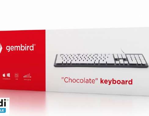 Gembird Chocolate Keyboard US Layout zwart KB-CH-01